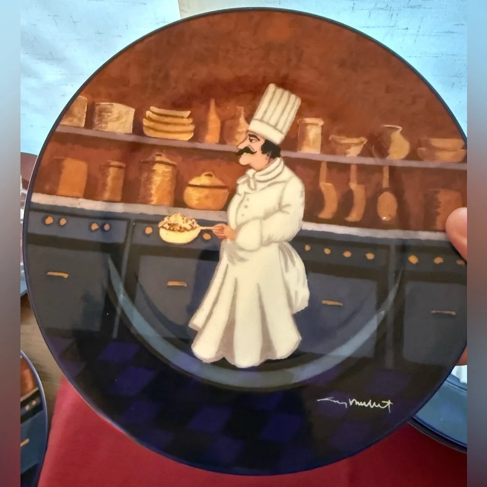 6 Williams Sonoma CHEF SERIES by Guy Buffet Salad Plates 8.25